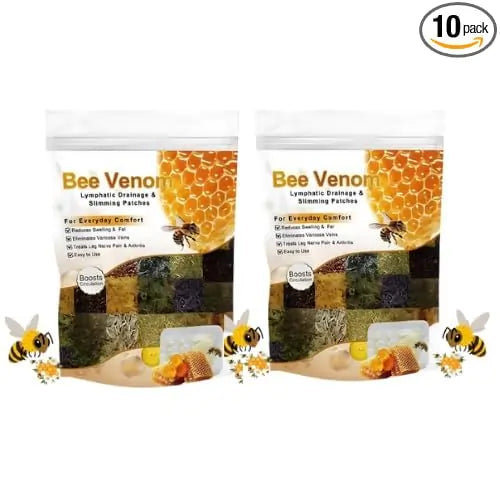 BEE VENOM Lymphatic Drainage and Slimming Patches, Stress Relief Detox Patch Solution