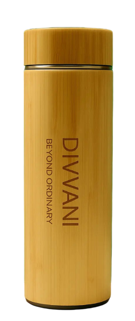 Bamboo Insulated Flask with Bamboo Lid