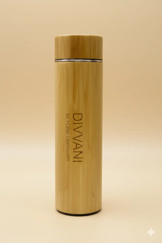Bamboo Insulated Flask with Bamboo Lid