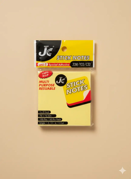 Sticky Pad 3 x 3 Pad, Yellow